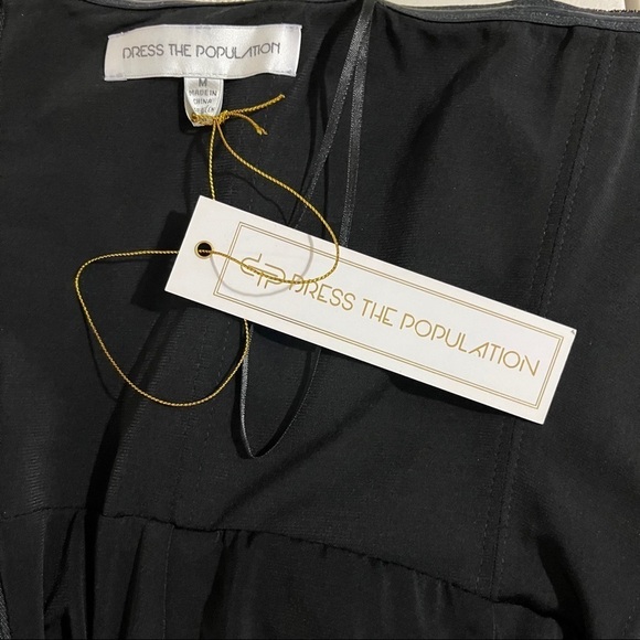 Dress The Population Claire Strapless Dress Bronze Shimmer Size Medium Bodycon - Picture 7 of 9